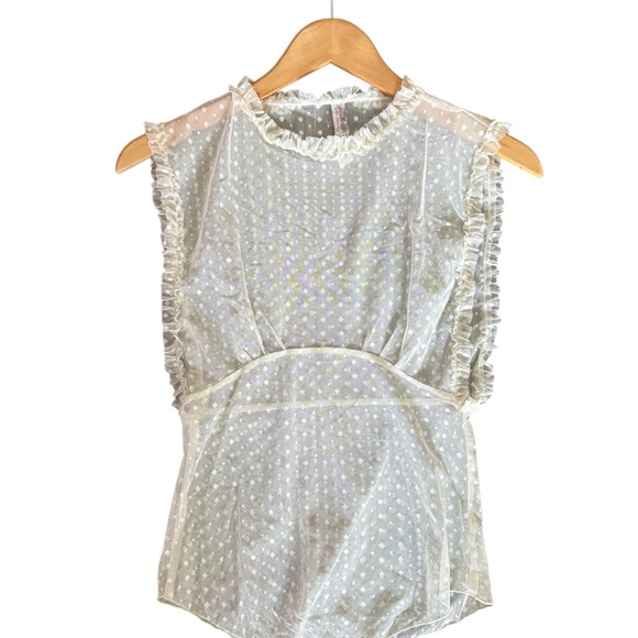 Free People Sleeveless Lace Ruffle Top - Picture 9 of 13